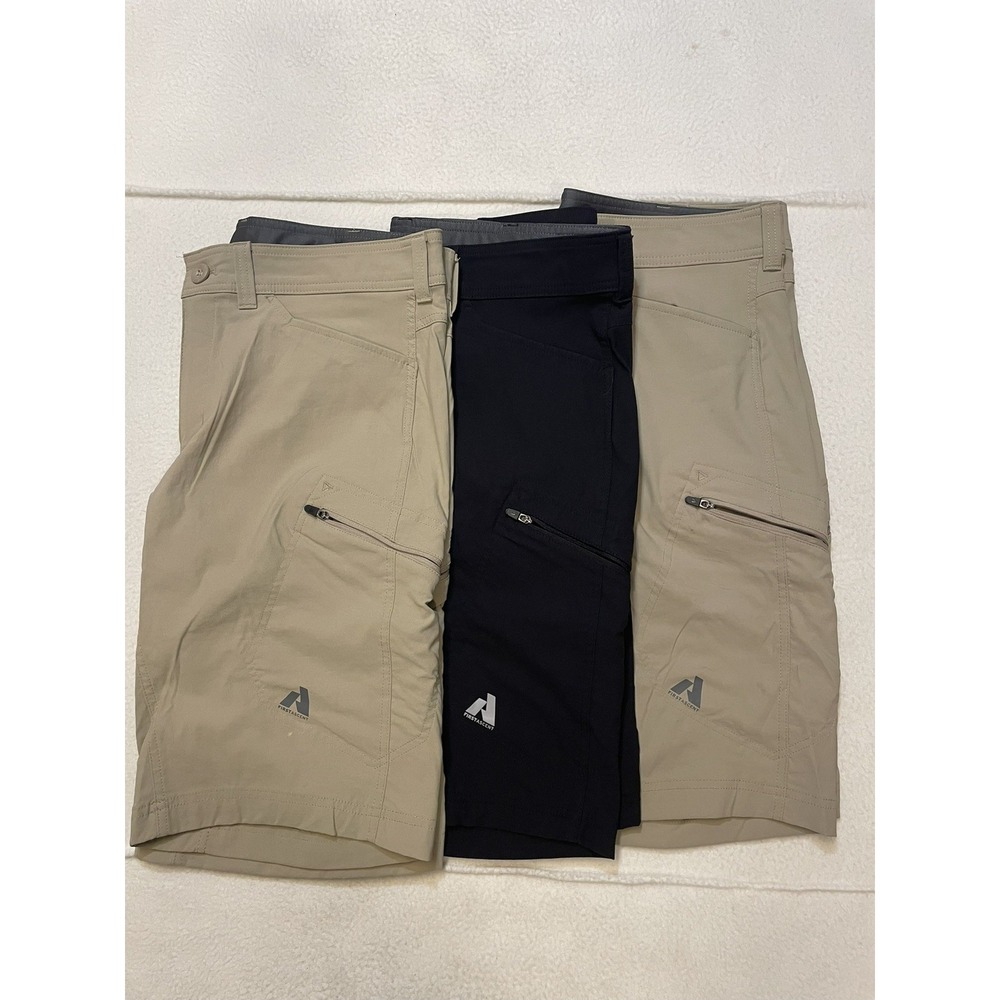 Eddie Bauer First Ascent Cargo Shorts (Lot Of 3) Men's Size 36 Tan Black Hiking
